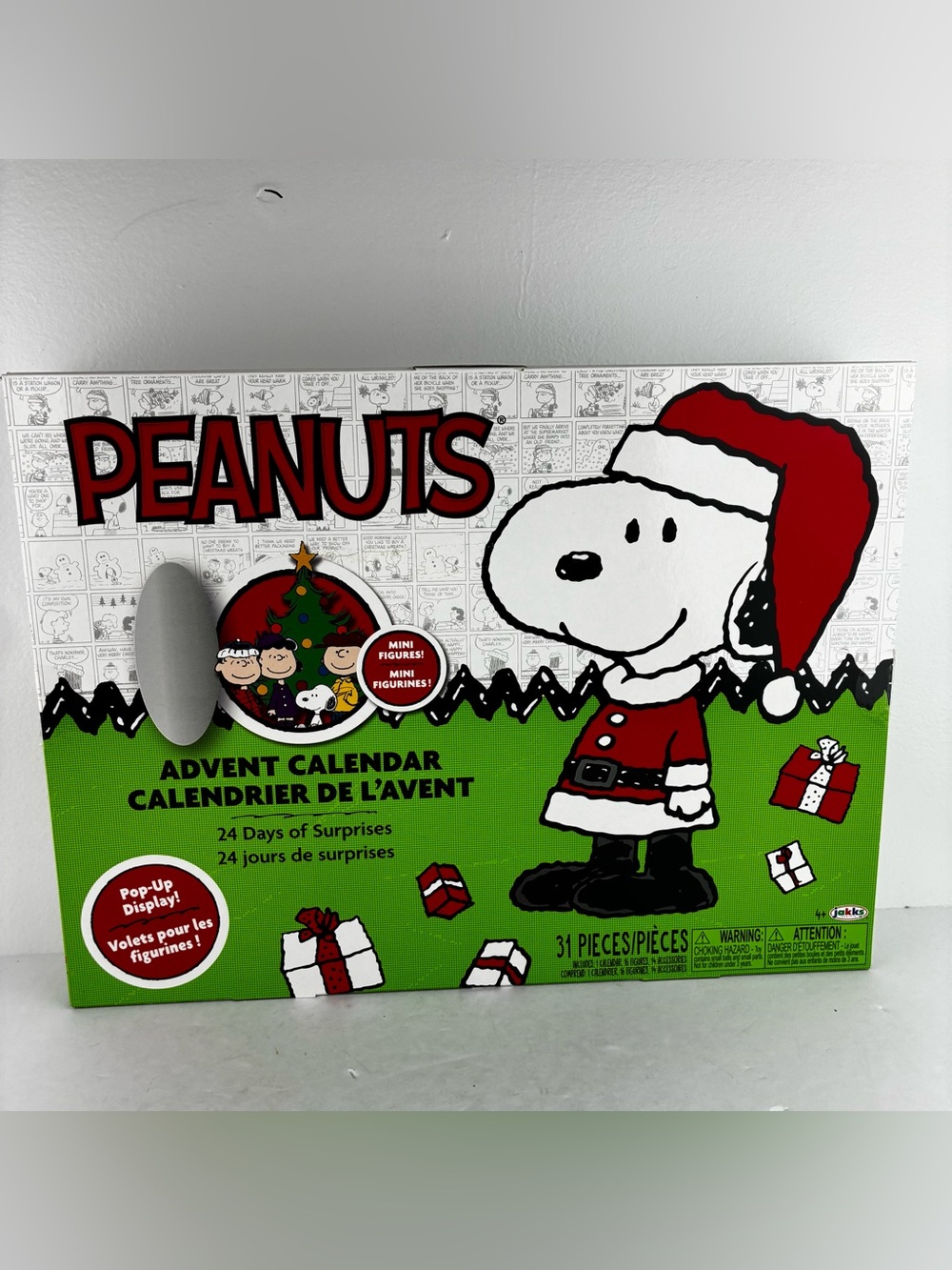 Peanuts Christmas Advent Calendar Pop Up Display Jakks Pacific - So Cute!
